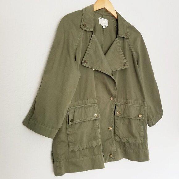 Current Elliott The Infantry Jacket Army Olive Green Utility Double Breasted XS - Picture 6 of 16